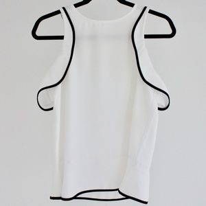 Reitman's White Tank Top with Black Trim